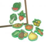 Plastic Magnetic Fruits and Vegetables