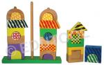 27pcs Chequered Wooden Blocks