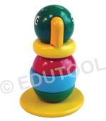 Wooden Parrot Stack-Up