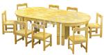 8 Person Oblong Table (Natural Wood)