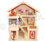 Three-Storey Wooden Dollhouse