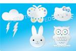 Fancy shapes mirror set (5pcs/set)