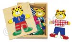 Expression and Dress-up Puzzle: Tiger